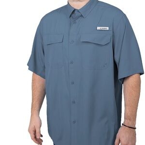 Habit Casual Blue Button Down Shirt with Relaxed Fit